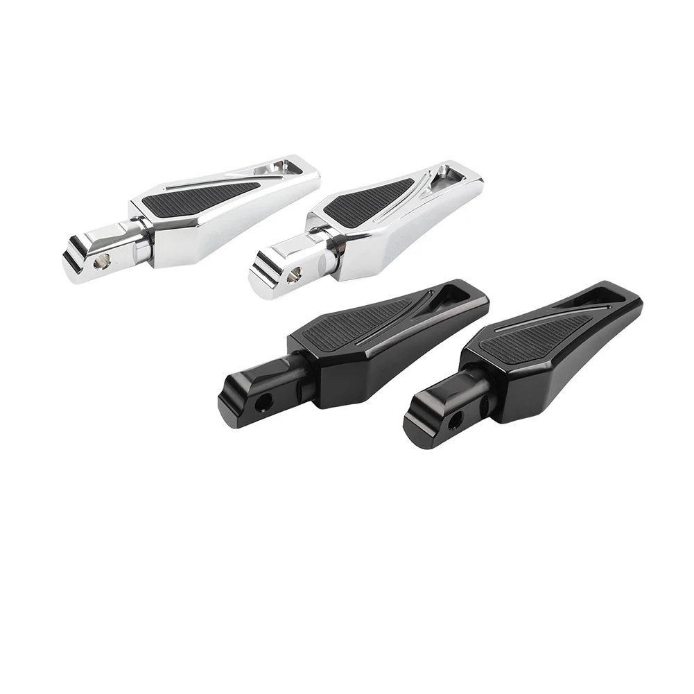 1Pair Motorcycle Mini Passenger Floorboard Foot Peg Footboard Black/Chrome For Harley Davidson Softail Street Bob 2018-2023