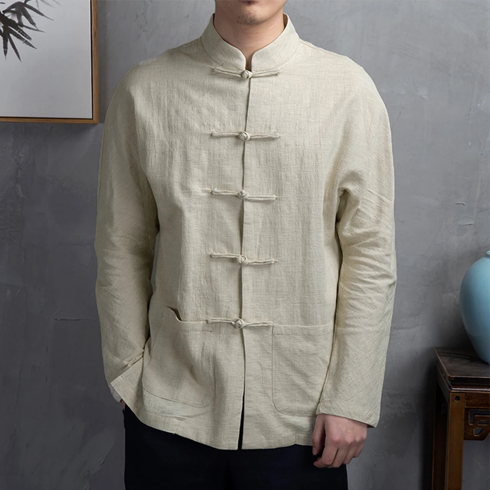 Retro Casual Herren Chinesisch – Mens Linen Shirt Long Sleeve Bewertung und Preis