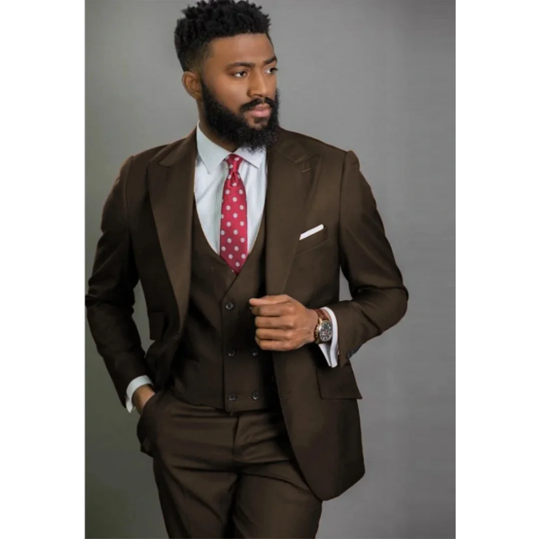 

New fashion Costume Slim Fit Business Men Suits Slim Fit Formal Groom Tuxedos for Wedding Suits Jacket Pant Vest 3 Pieces