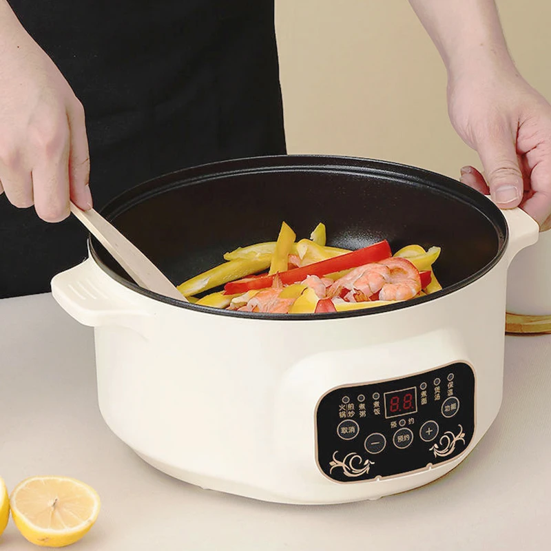 Điện MultiCooker 220V Không Dính Đa Năng Nấu Máy Lẩu Mì Trứng Canh Xông Hơi Nồi Cơm Cho Gia Đình