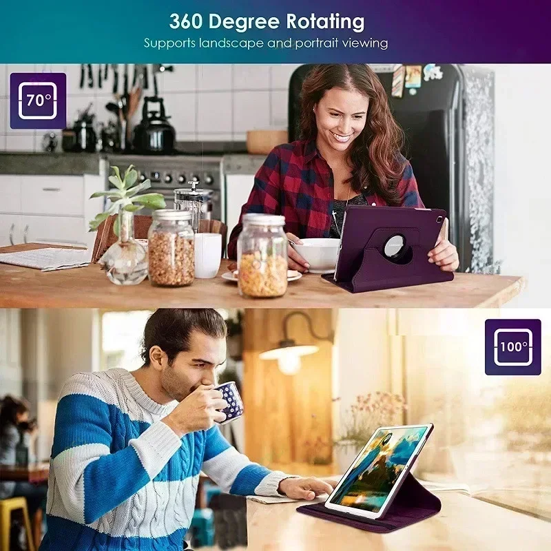 Чехол для планшета с вращающейся подставкой на 360° для Lenovo Tab M10 3-го поколения TB328FU TB328XU M10 plus Gen 3 10,6 TB125FU TB128FU M9 TB-310FU