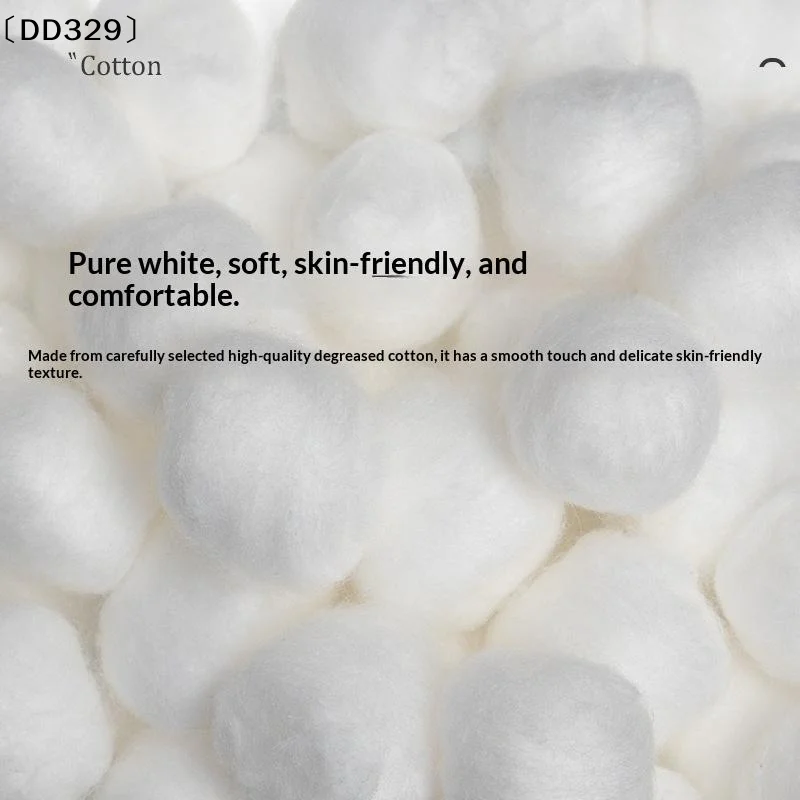 100/200Pcs Pure Absorbent Cotton Balls Soft Gentle Multi-use Cotton Puffs For Skincare First Aid Baby Care Daily Cleaning〔DD329〕