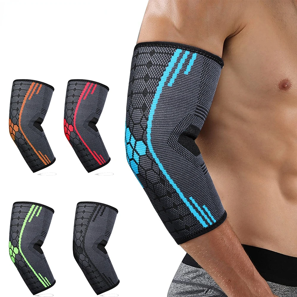 1PCS Drop Ship Compression Elbow Support Pads Elastic Brace for Men Women Basketball Volleyball Fitness Protector Arm Sleeves