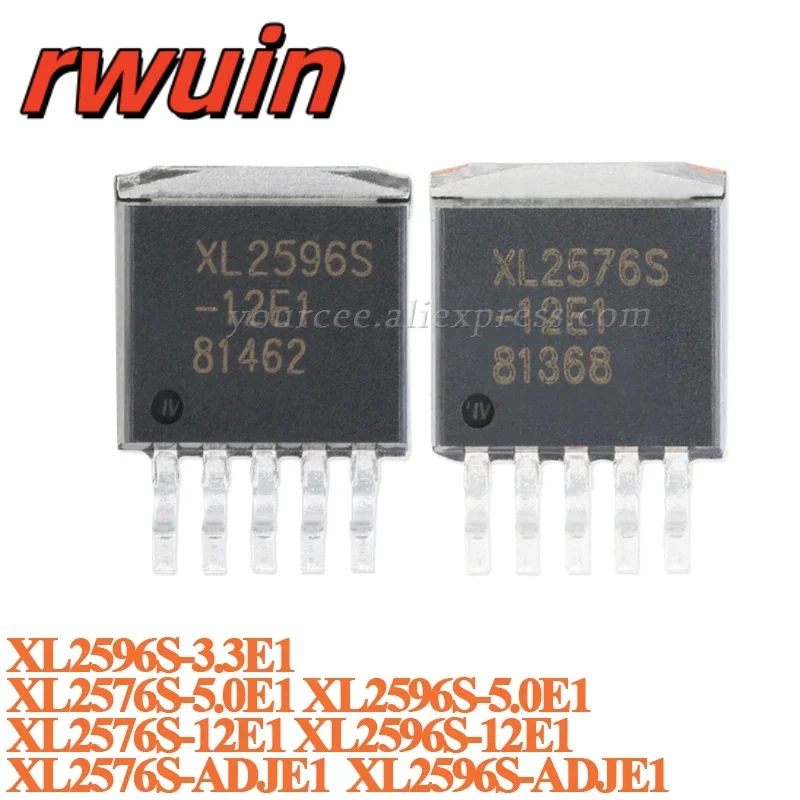 5pcs/2pcs DC-DC Step Down Buck Converter Chip  XL2576S  XL2596S XL2596S-5.0E1 XL2596S-ADJE1 XL2576S-12E1 XL2576S-5.0E1 TO-263-5