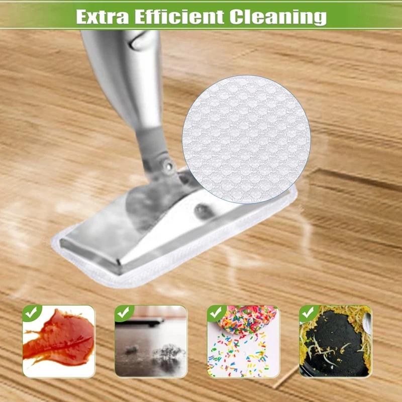 Tampons de rechange pour balai à vapeur pour Shlavabo S3101, S3Ath, S3250, tampons de livres lavables, tampon vapeur pour sols durs, 4 paquets