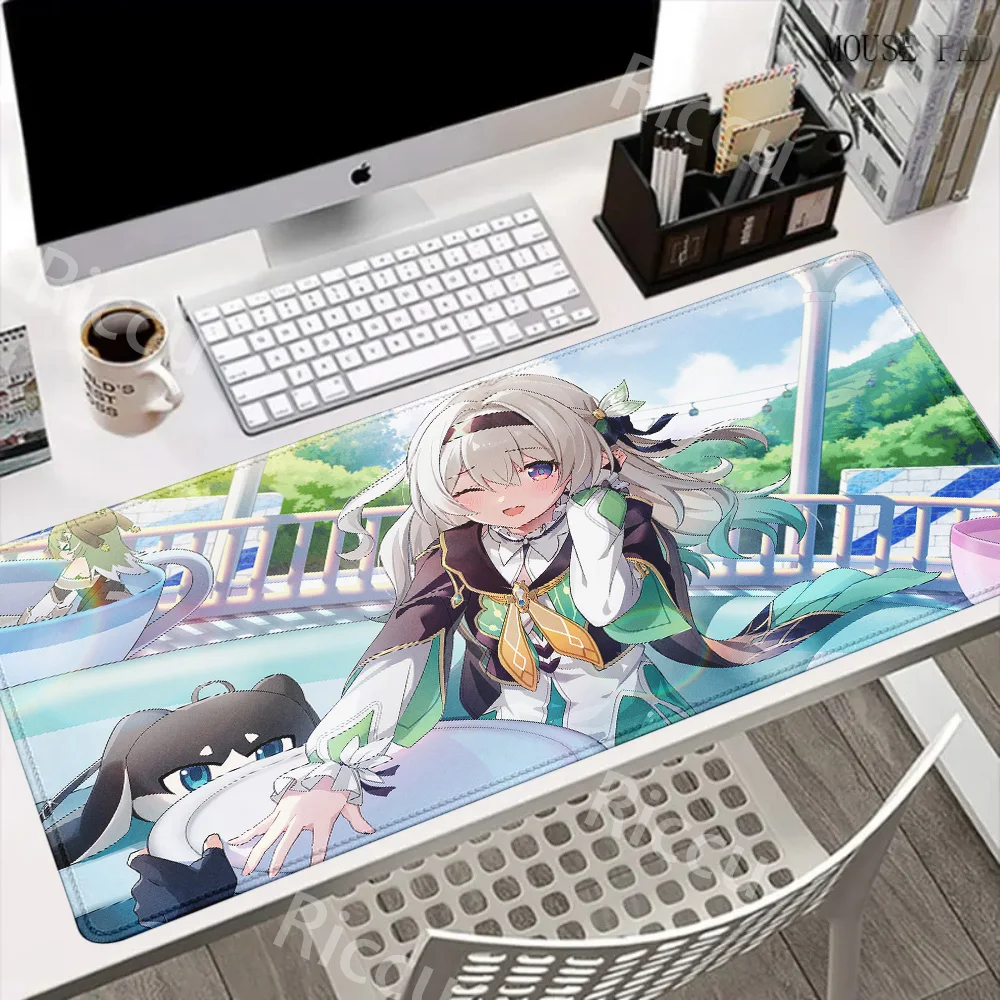 

Honkai Star Rail Firefly Mouse Pad Large Rubber Tablepad Game Mousepad Laptop Desk Pad XXL Non-slip Computer Keyboard Mouse Mat