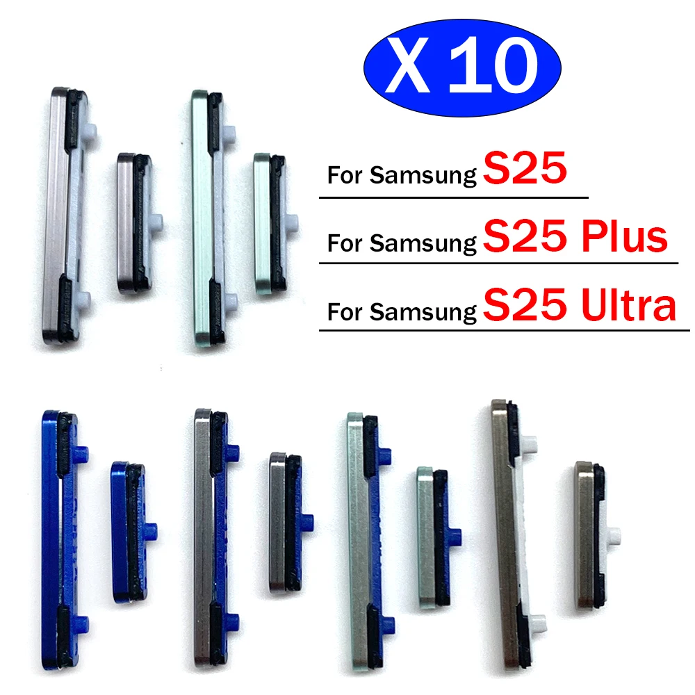 

10Pcs/Lot , Power Volume Side Button Key For Samsung S25 / S25 Plus / S25 Ultra Replacement Parts