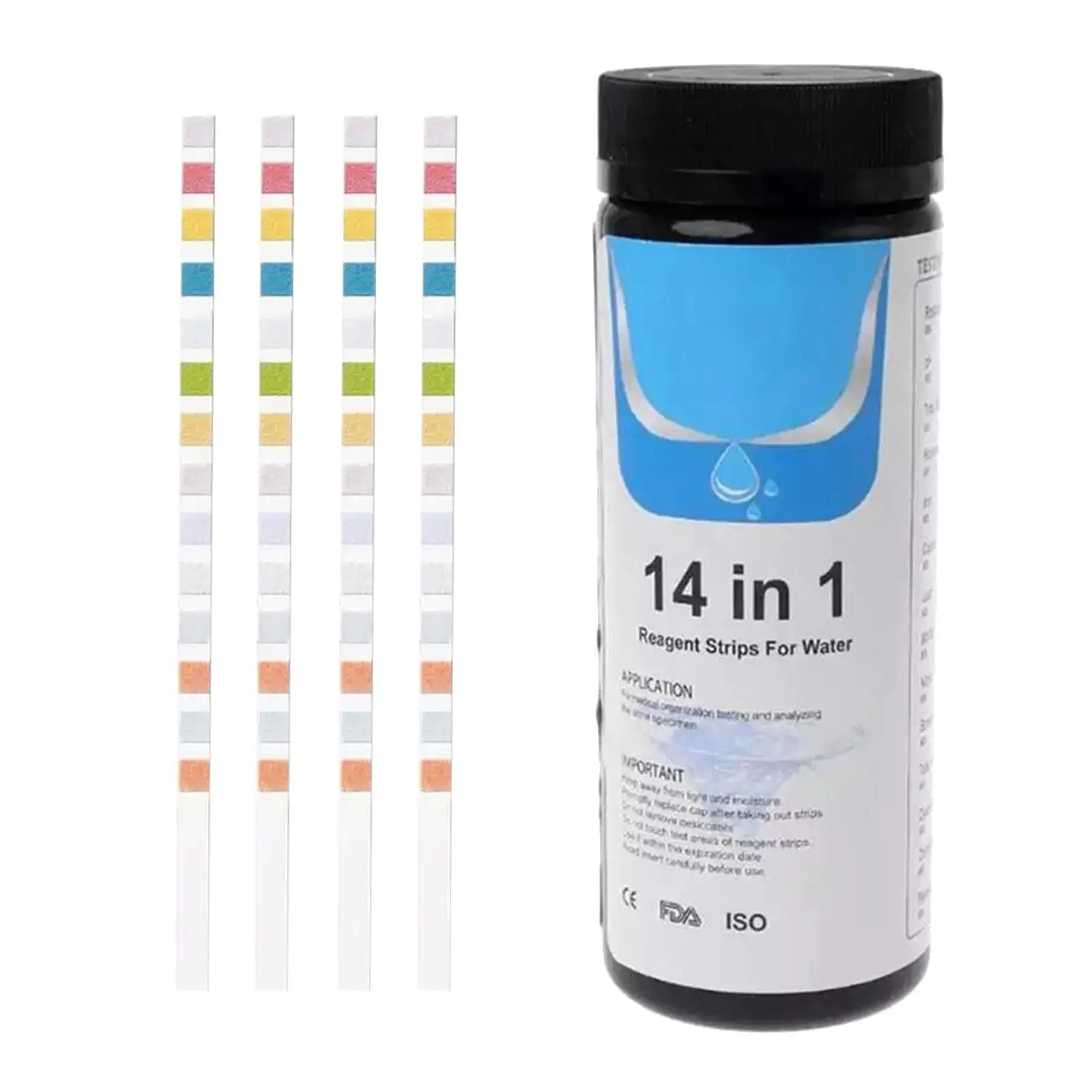 50Pcs 14 In 1 Water Test Strips Drinking Water Tap Pool Water Quality Test Tool, Easy to use