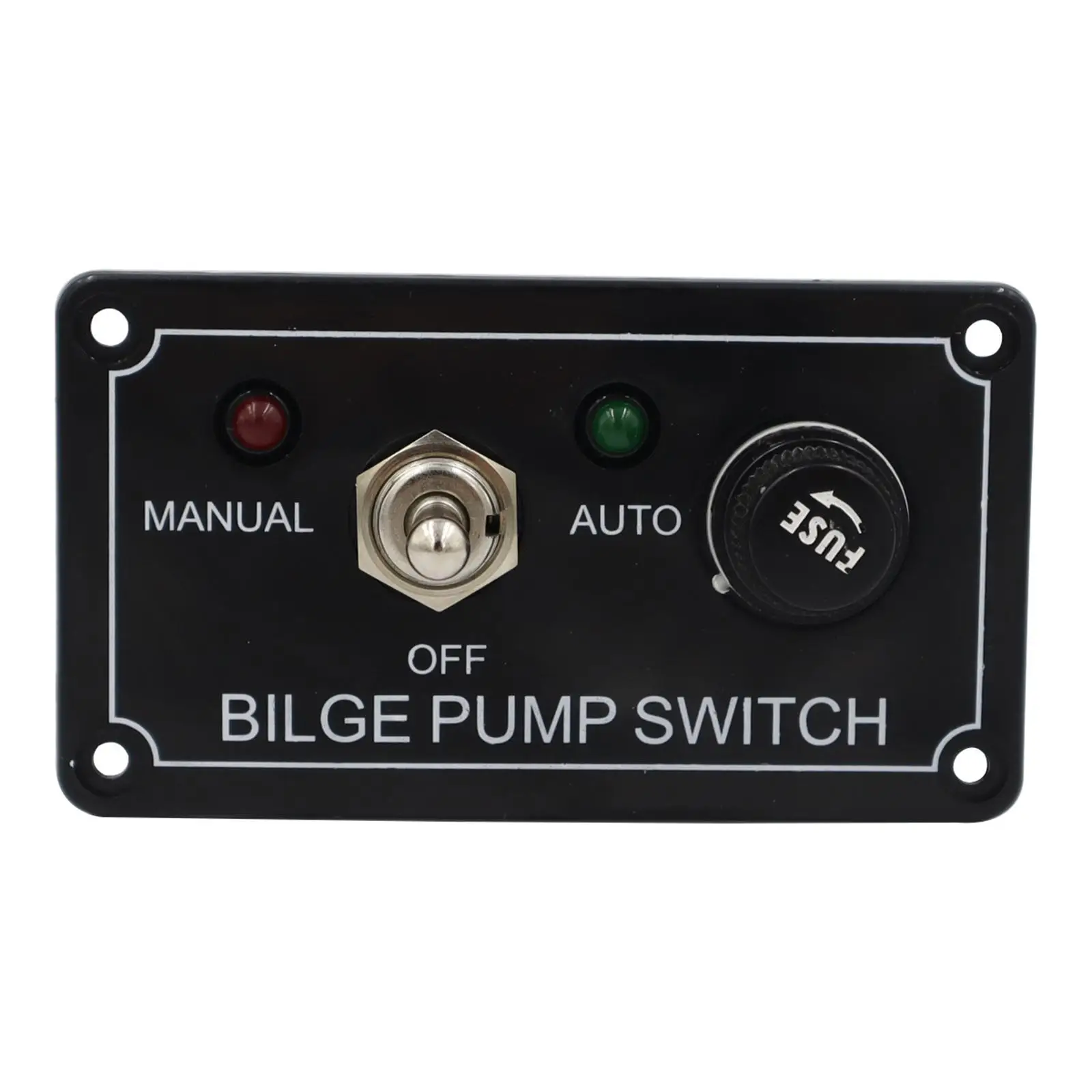 Rocker Toggle Bilge Pump Switch Panel, Manual/Off/Auto for ATV Cars Replacement