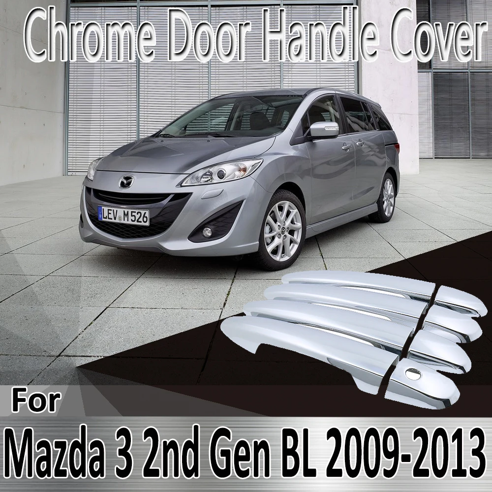 

For Mazda 3 2nd Gen BL Axela 2009~2013 2010 Styling Stickers Decoration Chrome Door Handle Cover paint Refit Car Accessories