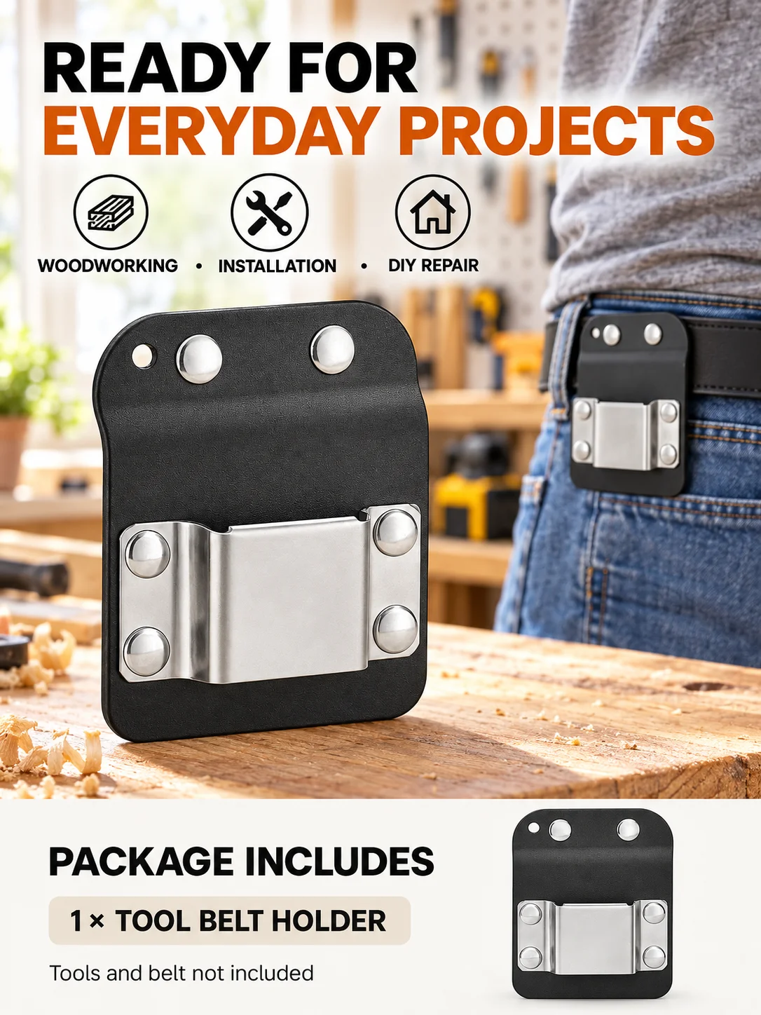 Clip-On Werkzeuggürtel Bohrhalter, Tragbares Hakenholster für Akku-Bohrmaschine, Nagler, Maßband, Arbeiter-DIY-Reparatur – Detail 6
