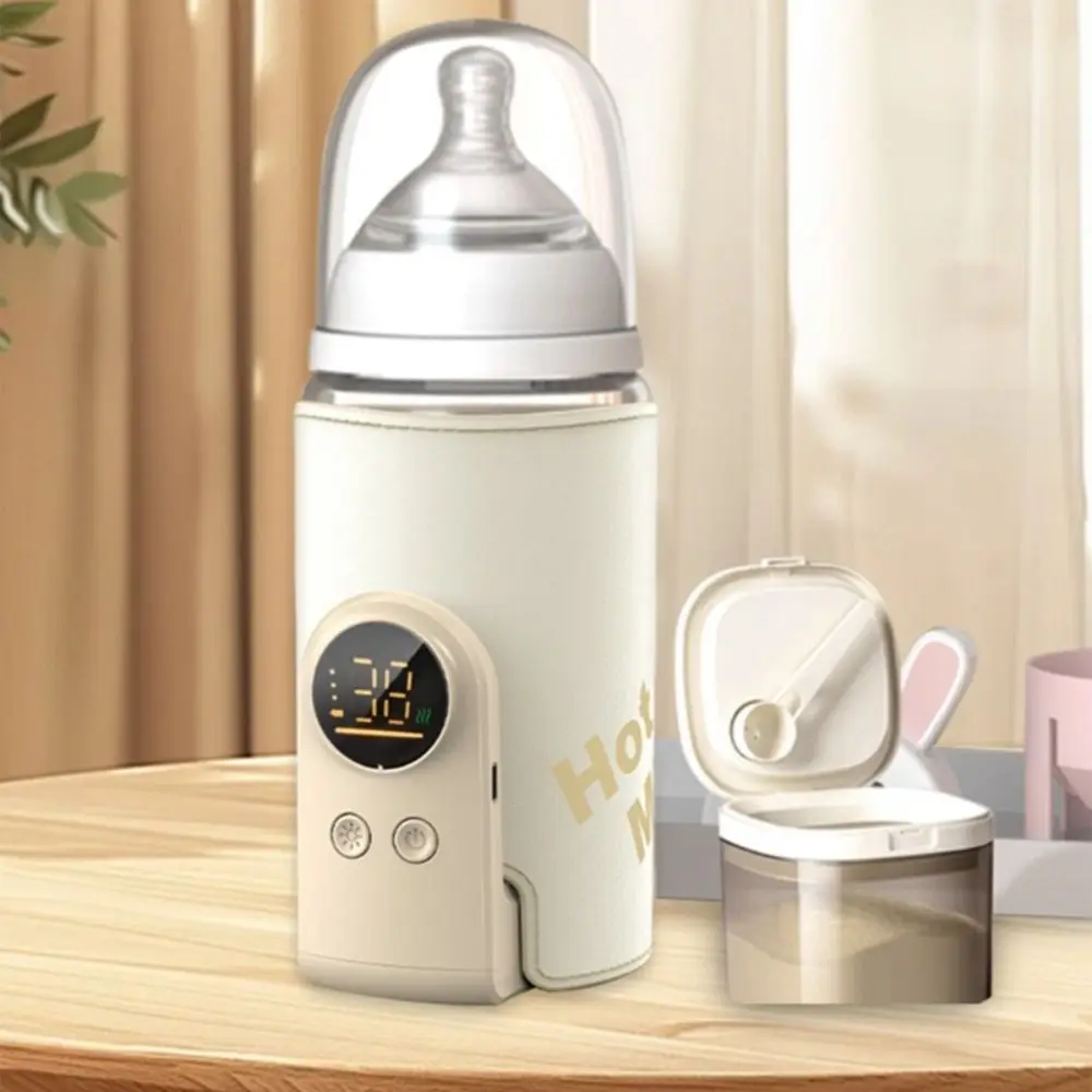 

Constant Temperature Bottle Warmer Digital Display Wireless Bottle Insulation Cover Rapid Warming Nighttime Milk Warmer Travel