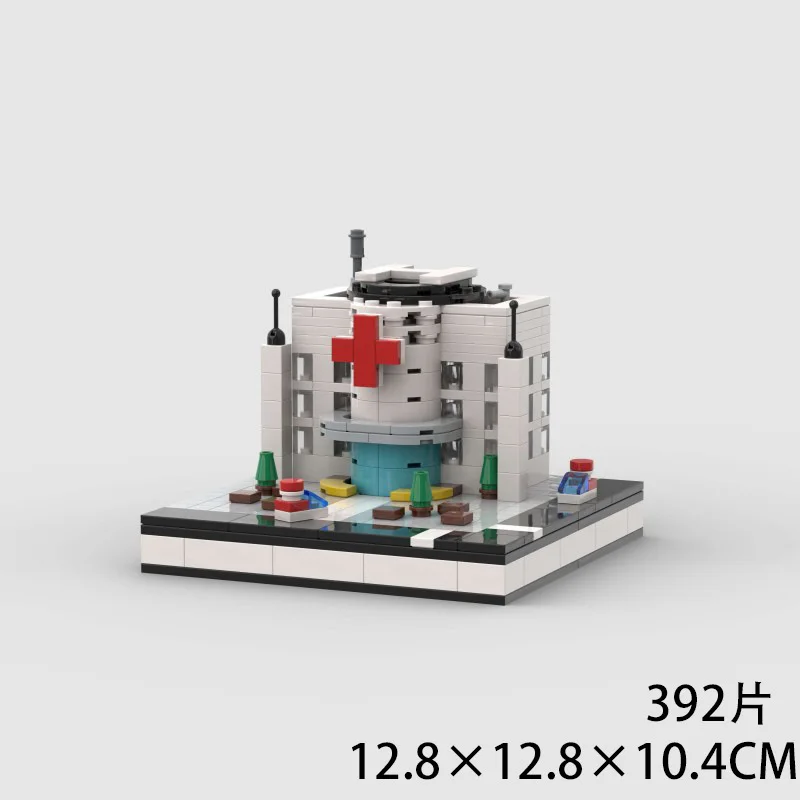 Moc de construção de quebra-cabeça infantil compatível com brinquedos de bloco de construção de modelo de hospital da cidade LEGO