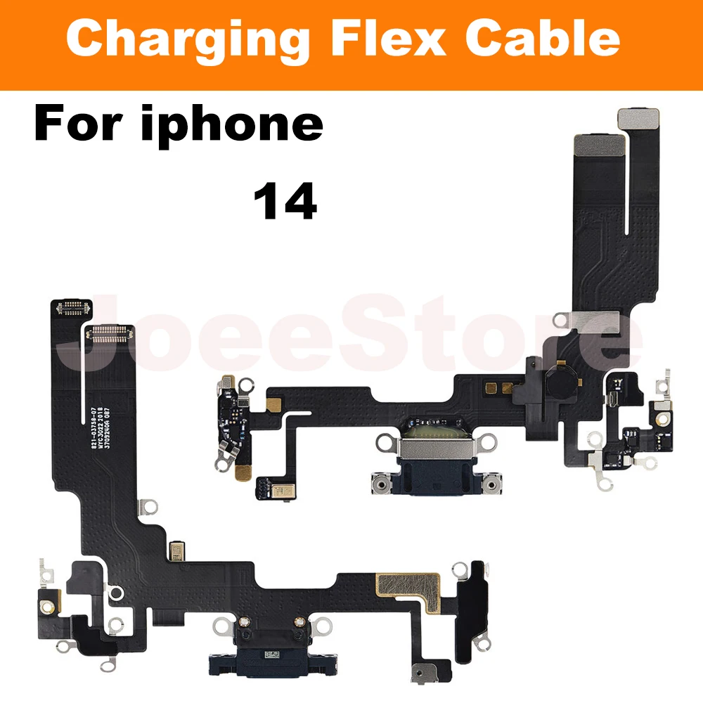 Charging Port Flex Cable For iPhone 13 14 Pro Max Mini Plus Bottom Mic USB Charger Dock Connector Flex Cable Repair Parts