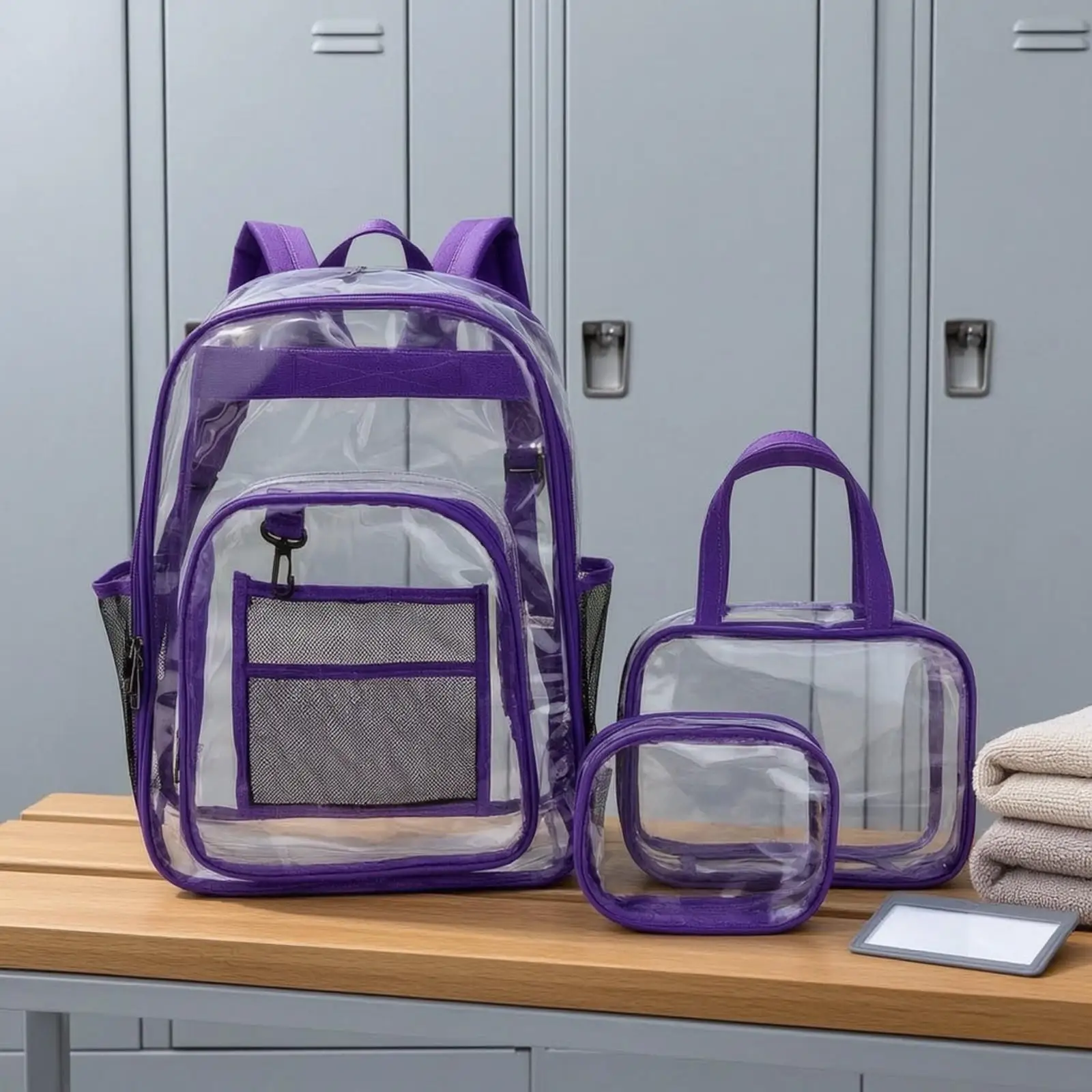 PVC Jelly Backpack for Students Laptop Bag 13 Inch Lightweight Travel Carry on