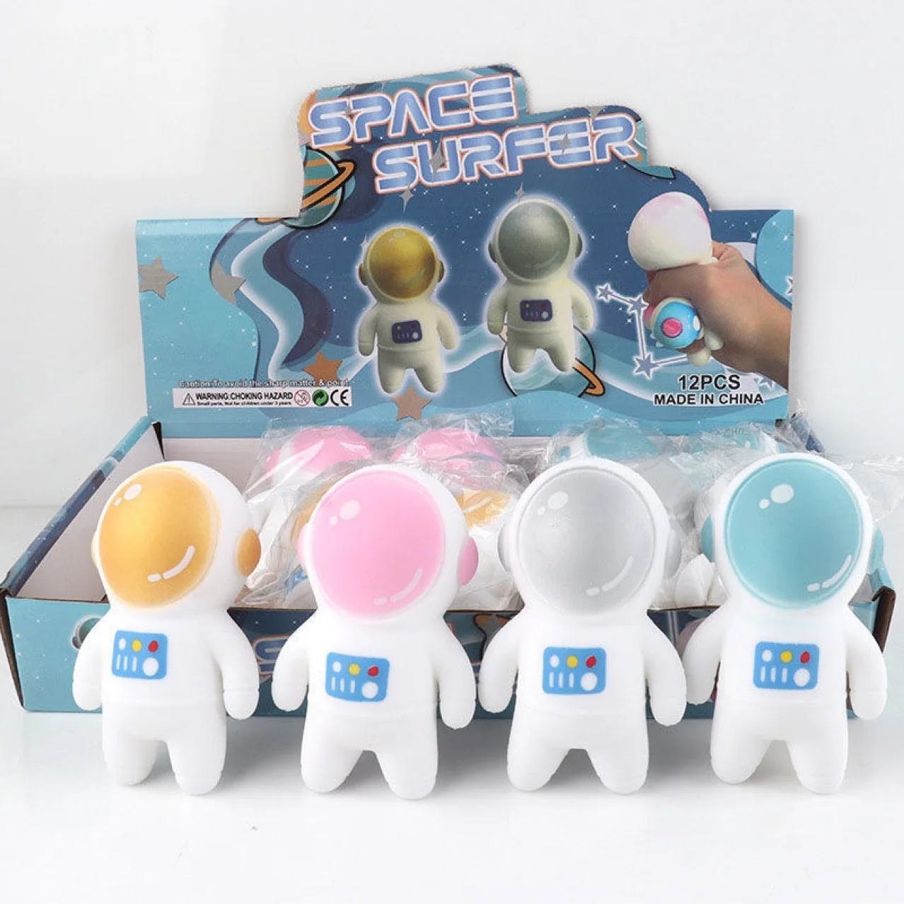 

Cute Squeezable Astronaut Reusable Squeeze Decompression Tool Soft Squeezable Stress Ball for Improving Focus & Easing Tension