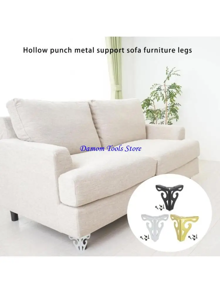 57BE Modern Couch Feet Hollow Out Furniture Leg Triangular Feet for Table Cabinet Bookcase Wardrobe Replacement Furniture Leg