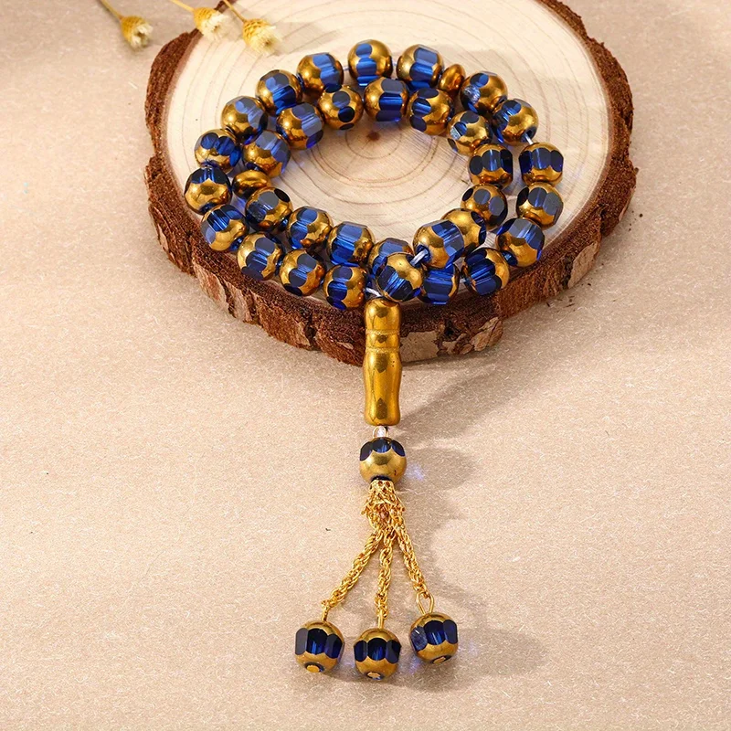 33 Middle Eastern Blue Glass Prayer prayer prayer beads bracelet beaded women's Bracelet Gift