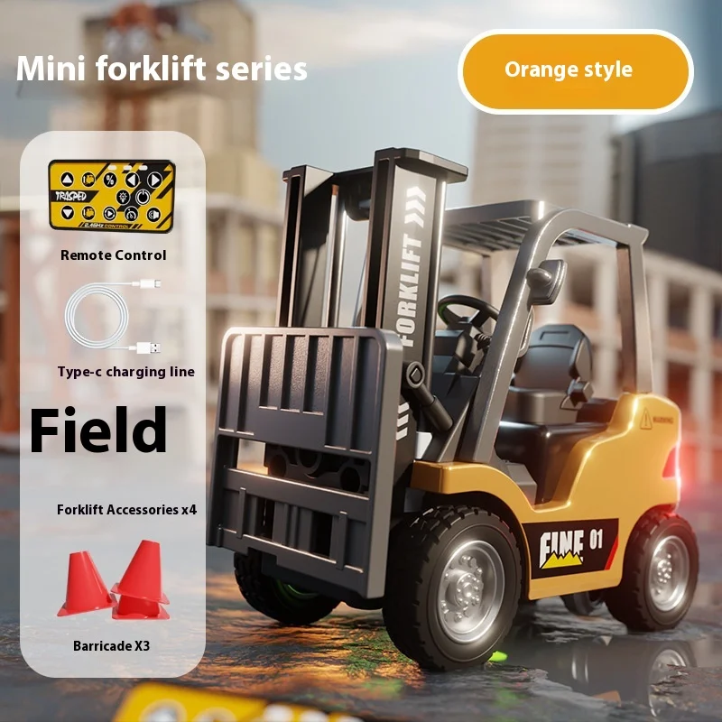 

Dithering Boom Forklift 1:64 Desktop Mini Alloy Bluetooth Remote Control Engineering Vehicle Remote Alloy Car Model Rc Toy Gift