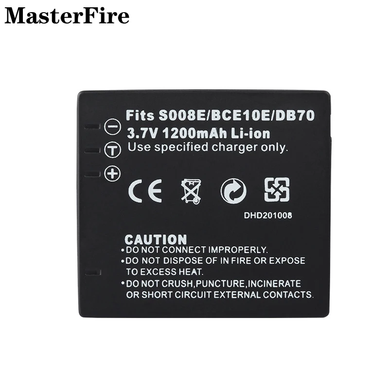 10x 3.7V 1200mah Rechargeable Battery CGA-S008E DMW-BCE10E for Panasonic Lumix DMC-FX36 FX55 FX520 CGA-S008A VW-VBJ10E Batteries