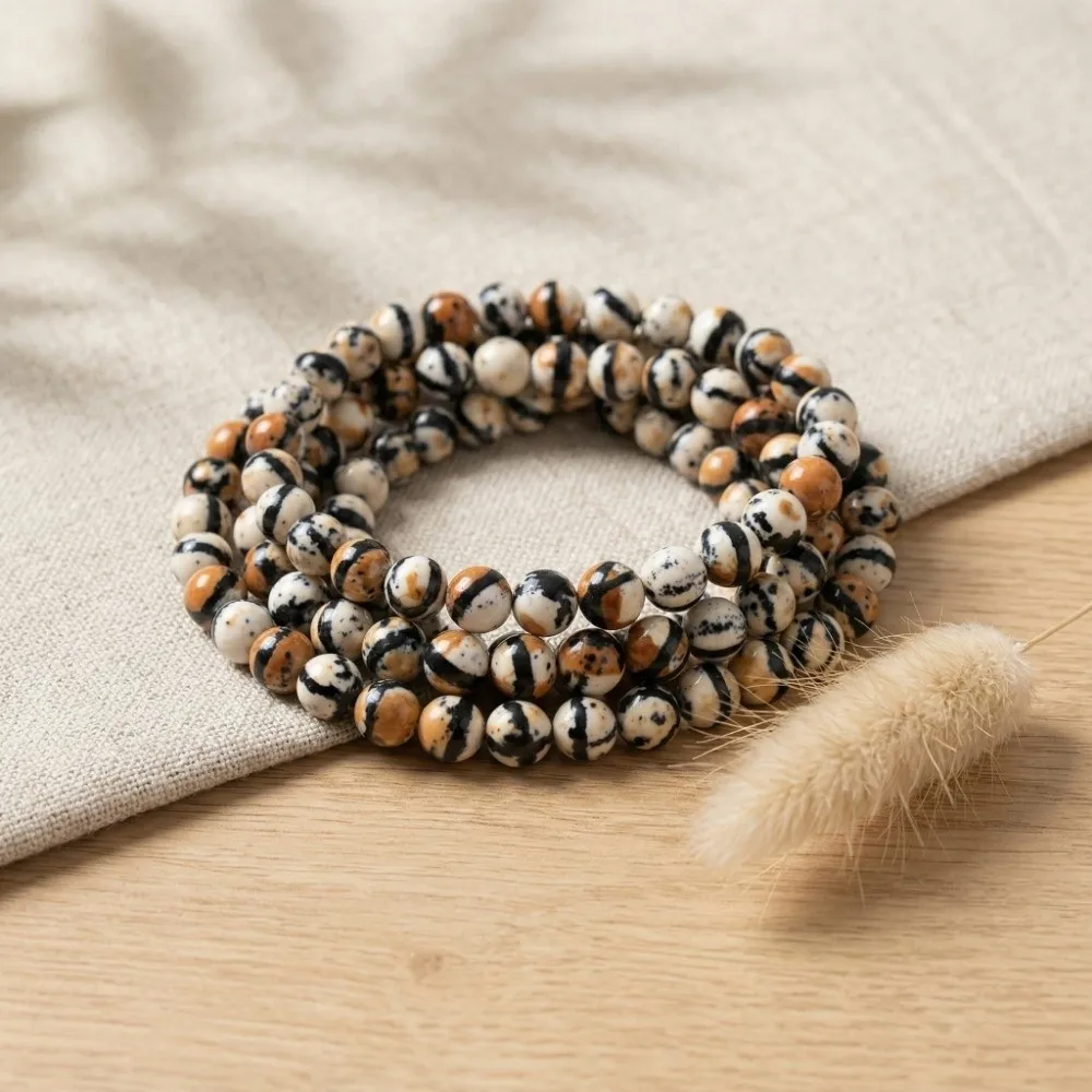 

38/46/63/90Pcs 4-10mm Loose Stone Beads Round Polished By Hand Rain Colored Stones Black White Orange Spacer Beads