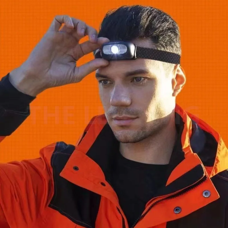 Portable Mini LED Headlamp USB Rechargeable Body Motion Sensor Headlight Outdoor Camping Fishing Light Powerful Torch Head Lamp