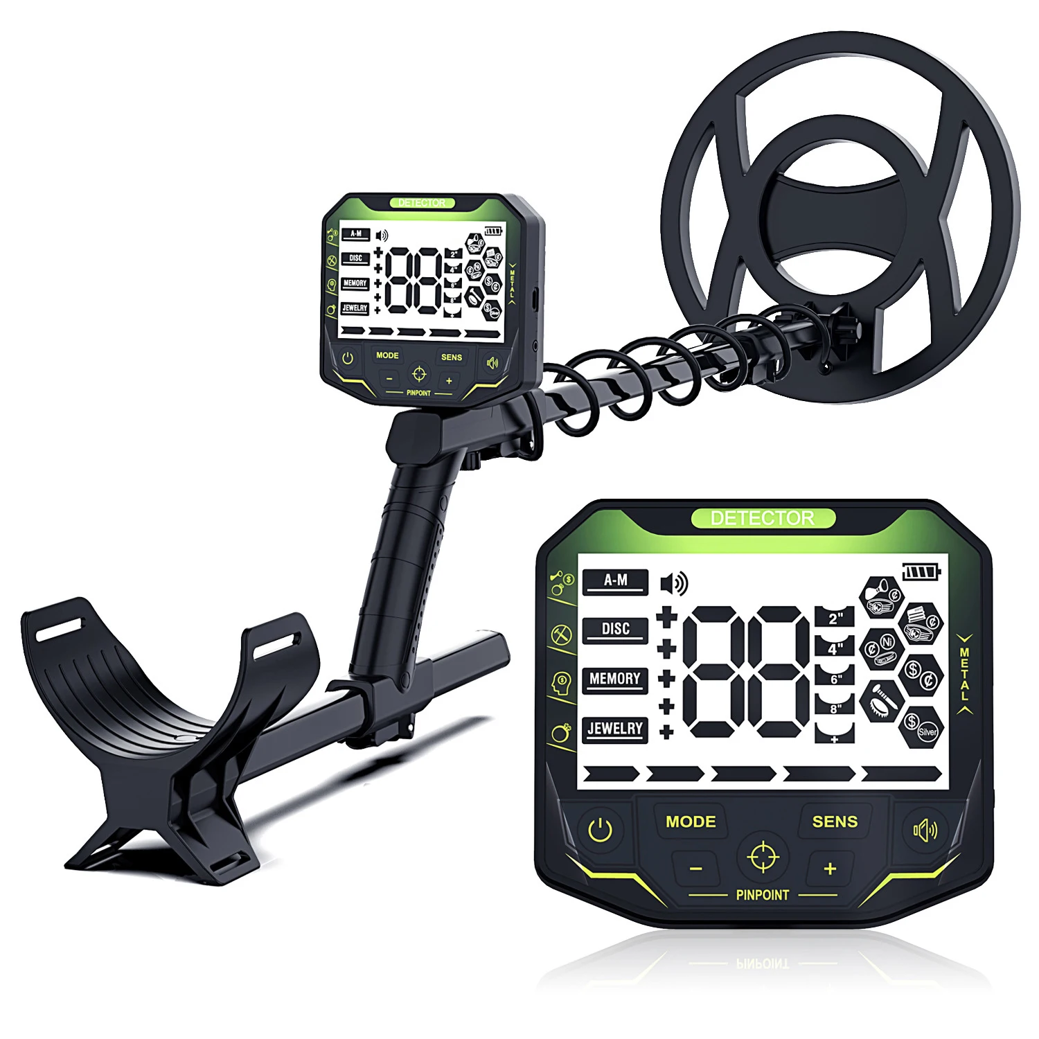 Professional  GT972H Metal Detector for Adults Waterproof Higher Accuracy 5 Modes Gold Detector with Strong Anti-Interference