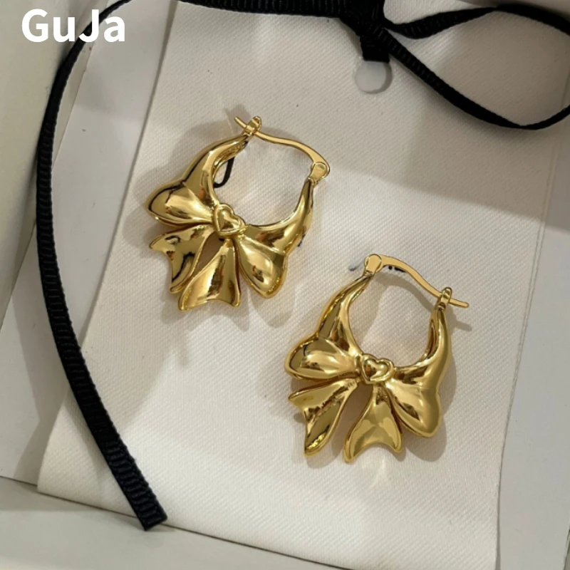 

Fashion Jewelry European and American Design Bowknot Earrings For Women Female Gifts Delicate Style Ear Accessories Hot Sale