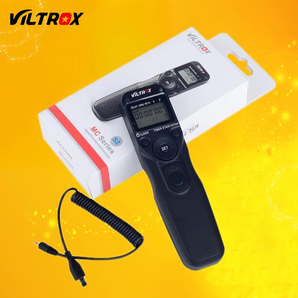Viltrox MC-S2 Camera LCD Timer Shutter Release Remote for Sony A9 A7II A7SII A7RII A6500 A5100 A5000 A3000 HX60 HX50 RX100M2