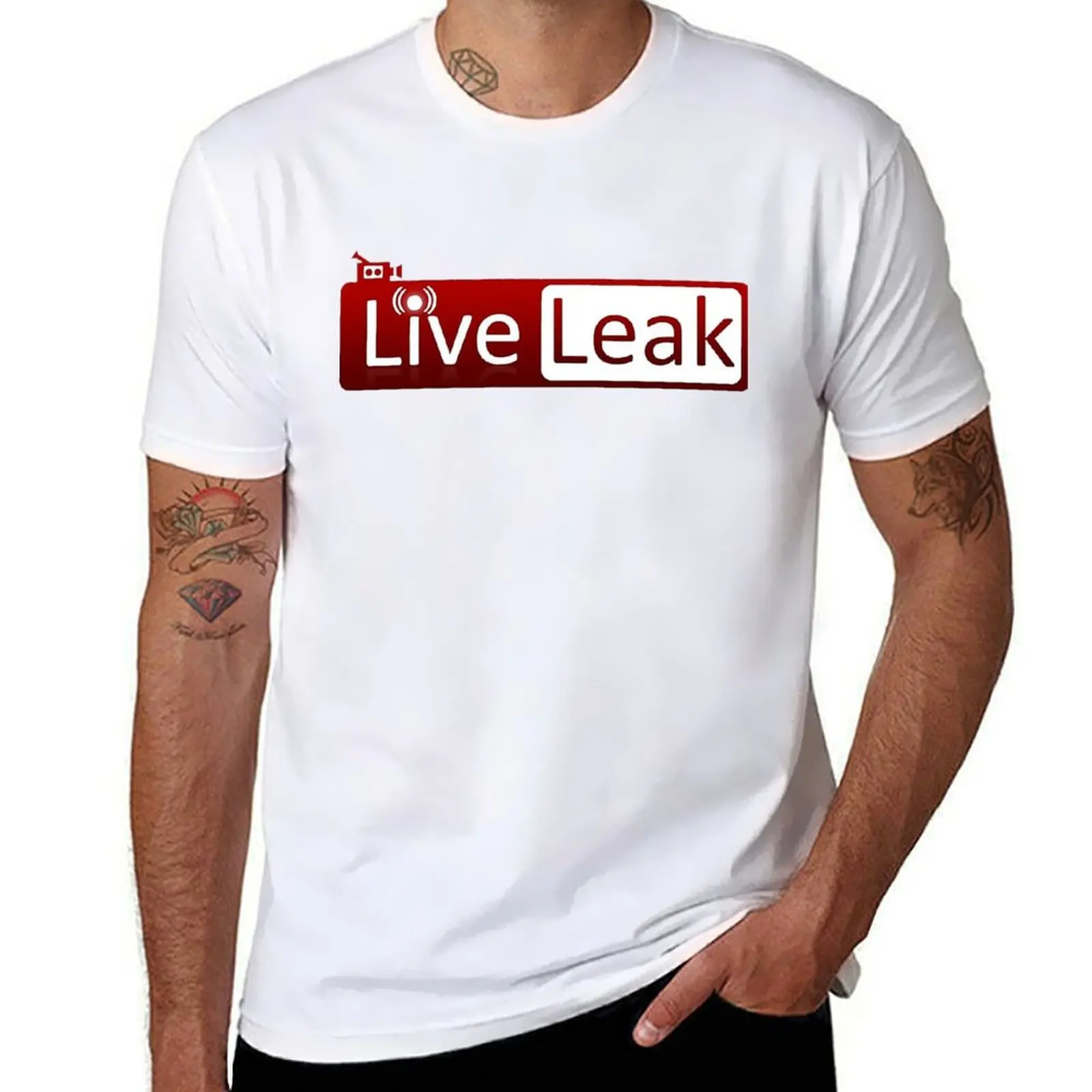 

Любимая потоковая сеть всех - футболка liveleak, футболки с рисунком для мужчин, футболки для мужчин, облегающая футболка