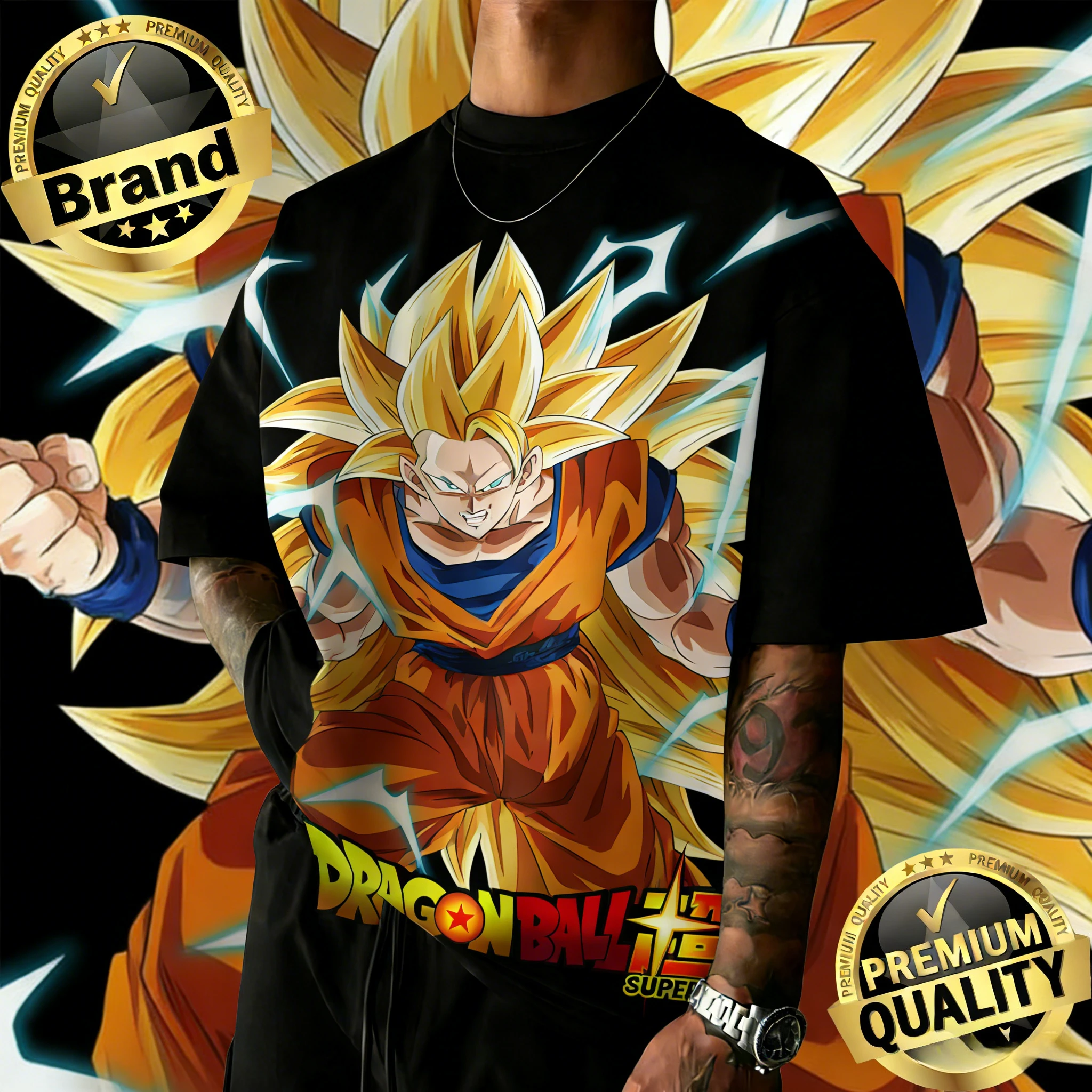 2026 Neues Sommer-T-Shirt zum 40-jährigen Jubiläum von Dragon Ball, Kakarot, 100 % Baumwolle, Anime-Druck, Übergröße, lässige Streetwear, Unisex, Y2k