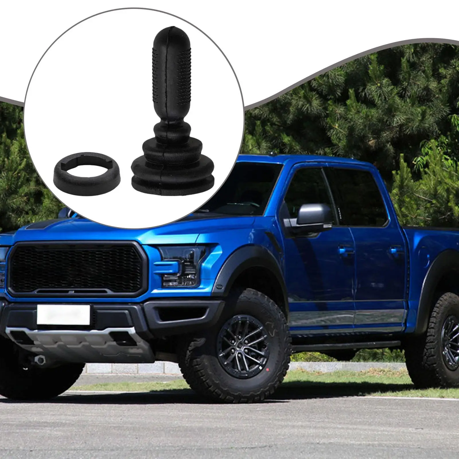 Perilla de ajuste del espejo lateral 17B718AA negra para Fiesta MK6 01-06