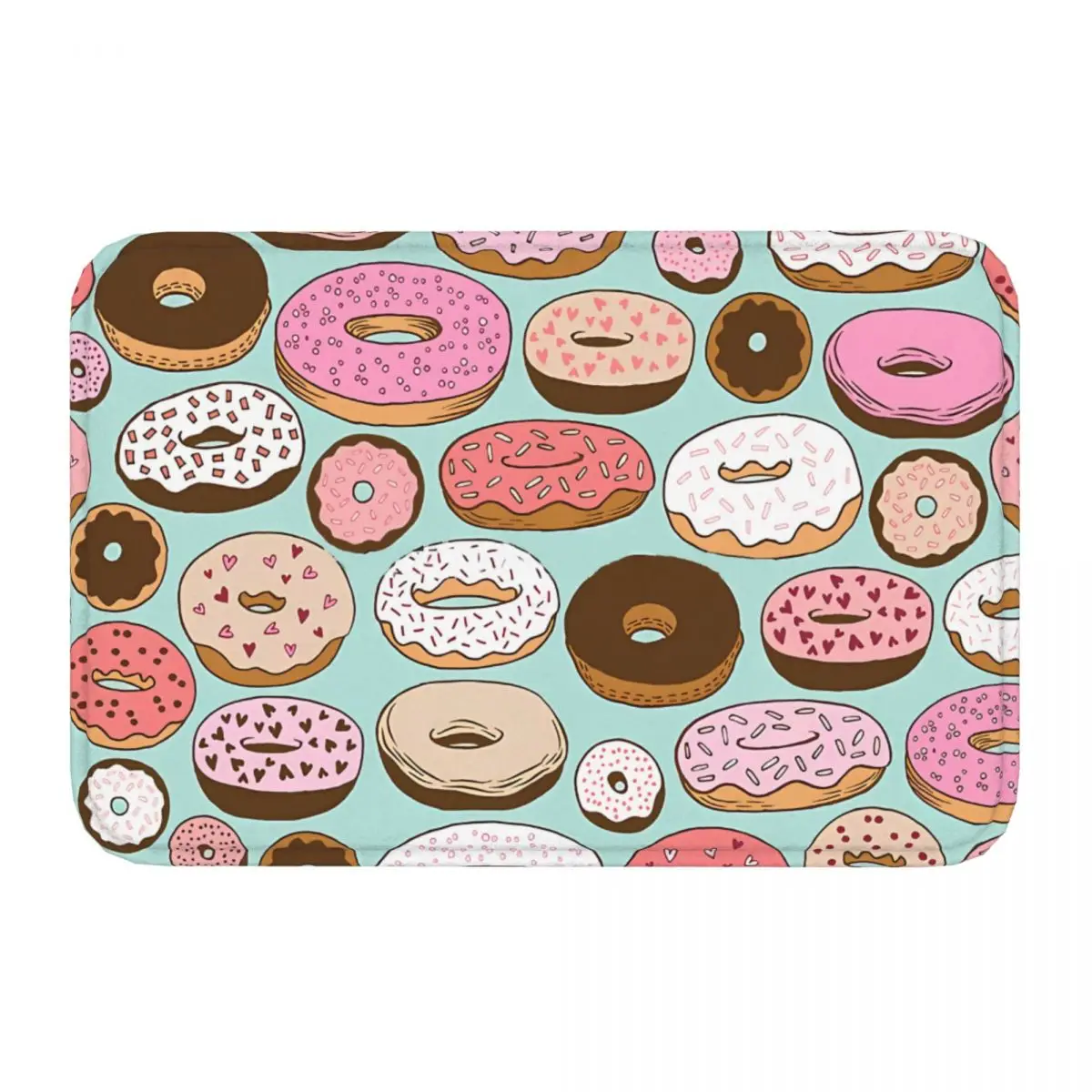 Non-slip Doormat DONUTS FOREVER Living Room Kitchen Mat Outdoor Carpet Home Pattern Decor