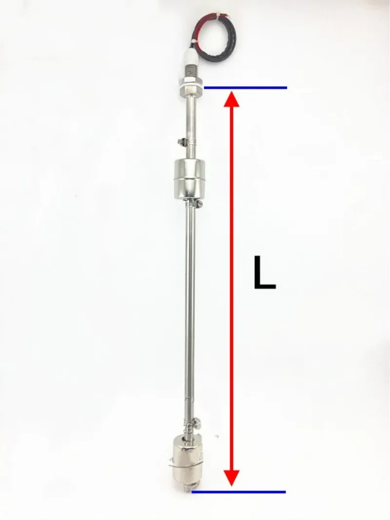 조정 가능한 이중 플로팅 볼 스테인리스 스틸 레벨 자동 제어 스위치 센서, 플로트 스위치 액체 물 센서, 300-500mm