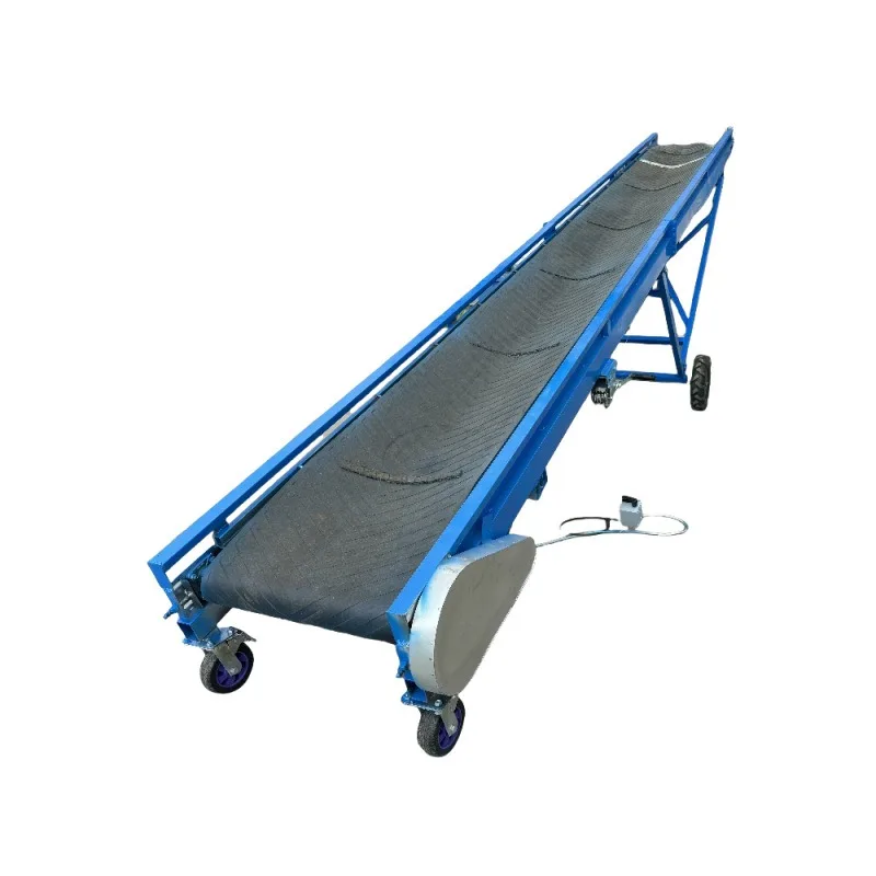 Folding Conveyor Belt Anti Slip Loading Unloading Truck Lift Portable Warehouse Assembly Line For Bulk Grain Particle Material