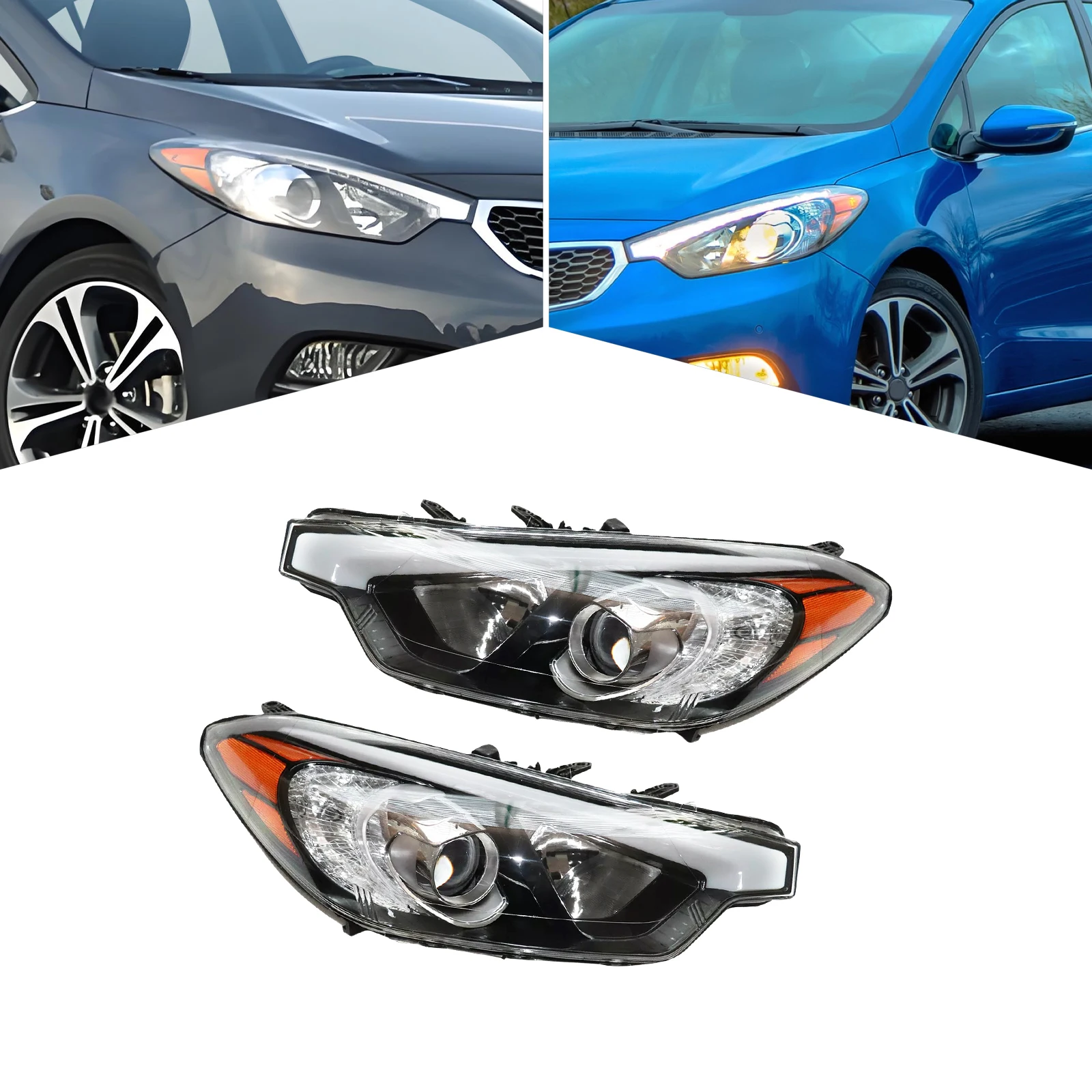 

For 2014-2016 Kia Forte/Forte Koup/Forte 5 Right Headlight/Left Headlight Halogen Headlight Right/Left Passenger Side Headlamp