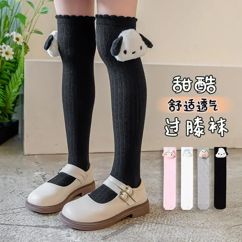 Jolies chaussettes de dessin animé Cinnamoroll Anime pour enfants, jolies chaussettes longues douces, My Melody Butter, Kawaii Sanurgente, Pochacco, cadeaux