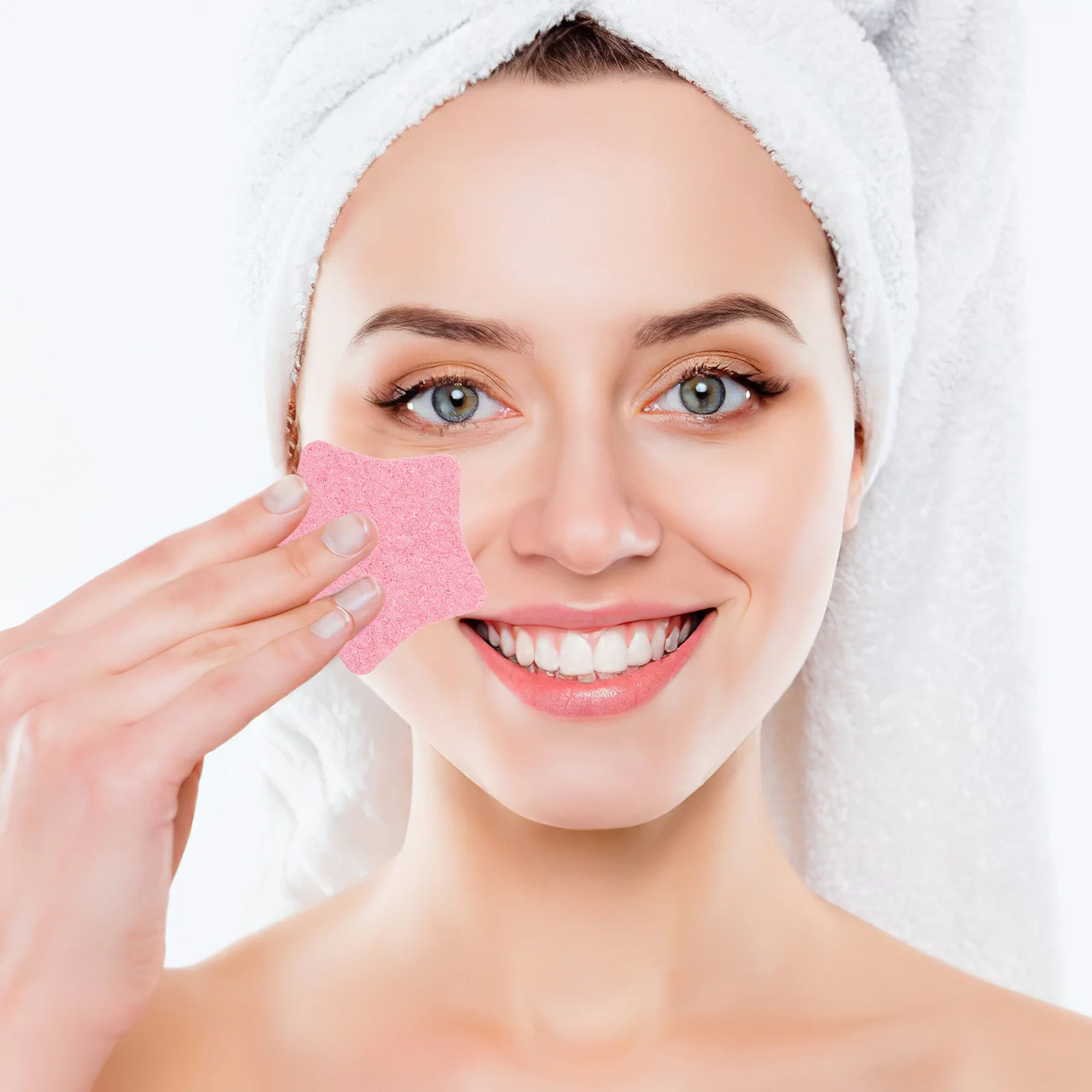 25 قطعة من إسفنجة التنظيف الصديقة للبشرة، وسادات مزيل المكياج القابلة لإعادة الاستخدام، وسادات قطنية لتقشير الملمس الناعم للعناية بالوجه للتحكم في الزيت #4