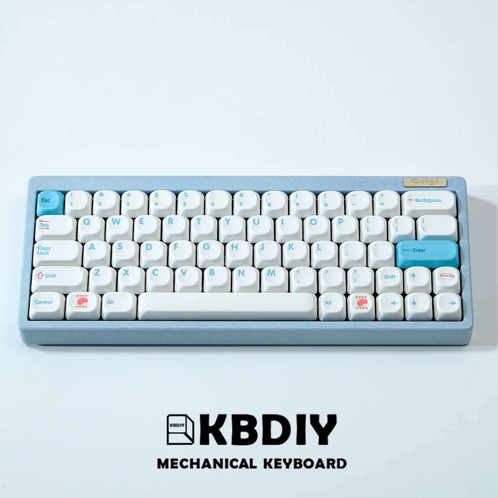 KBDiy 138 Keys/Set PBT Keycaps Sushi Korean Russian Japanese KOA Profile Keycap Custom for Mechanical Keyboard Cap for MX Switch