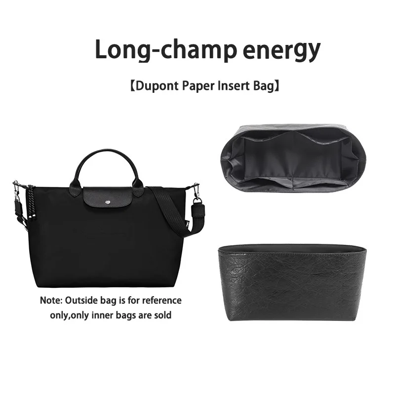 

Легкая вставка-органайзер для энергетической сумки Longchamp, бумажная вставка Dupont, дорожная косметичка