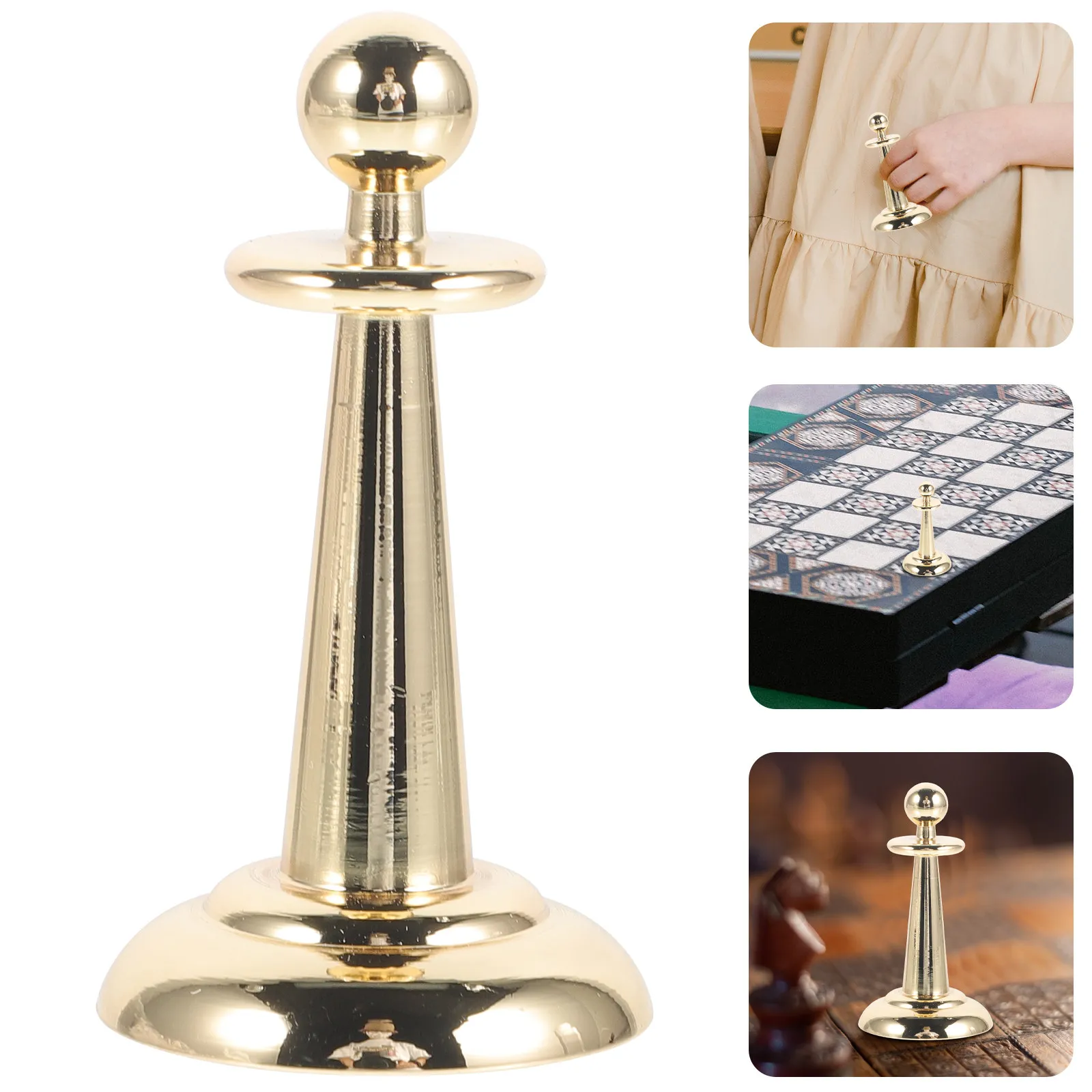 Metal Game Marker Roulette Tower 5.7cm Golden Win Column for Poker Table Supplies Durable Multi-use Gaming Accessories