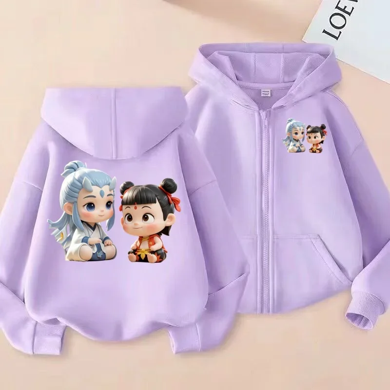 سويت شيرت بسحاب لطيف وعصري للأطفال من Q-version، قميص بغطاء للرأس على شكل رسوم متحركة للأولاد والبنات #3