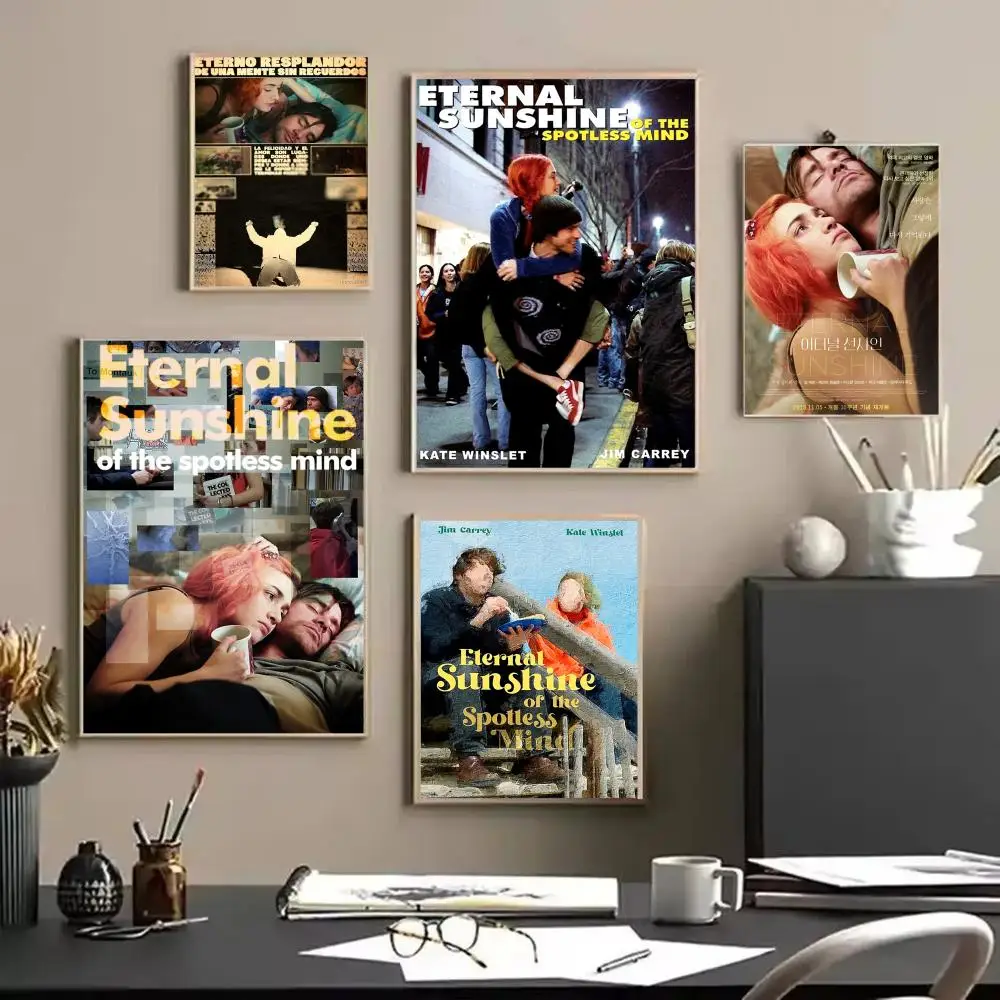 E_Eternal Sunshine of the Spotless Mind Poster Decorative Wall Art Stickers Mural Photo Print for Home Living Room Hallway Decor