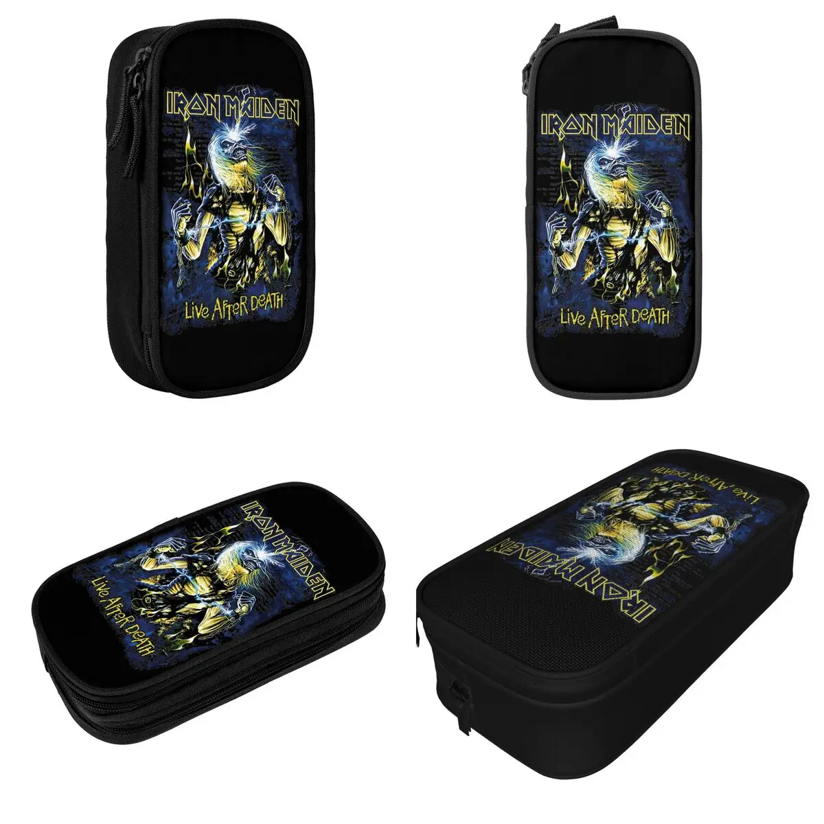 New Ironmaiden Rap Pencil Case Heavy Metal Rock Pencilcases Pen Box for Student Large Storage Bags School Supplies Stationery