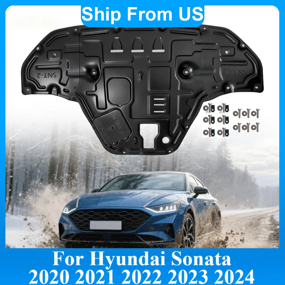 

Под крышкой двигателя для Hyundai Sonata 2020 2021 2022 2024, переднее нижнее крыло двигателя автомобиля, брызговики, брызговики, защитная панель