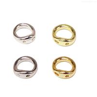 20 pcs Elegant Double Hole Linking Circles Sophisticated Craft Rings Connector Rings with Two Holes for Jewelry Assembly F0S4