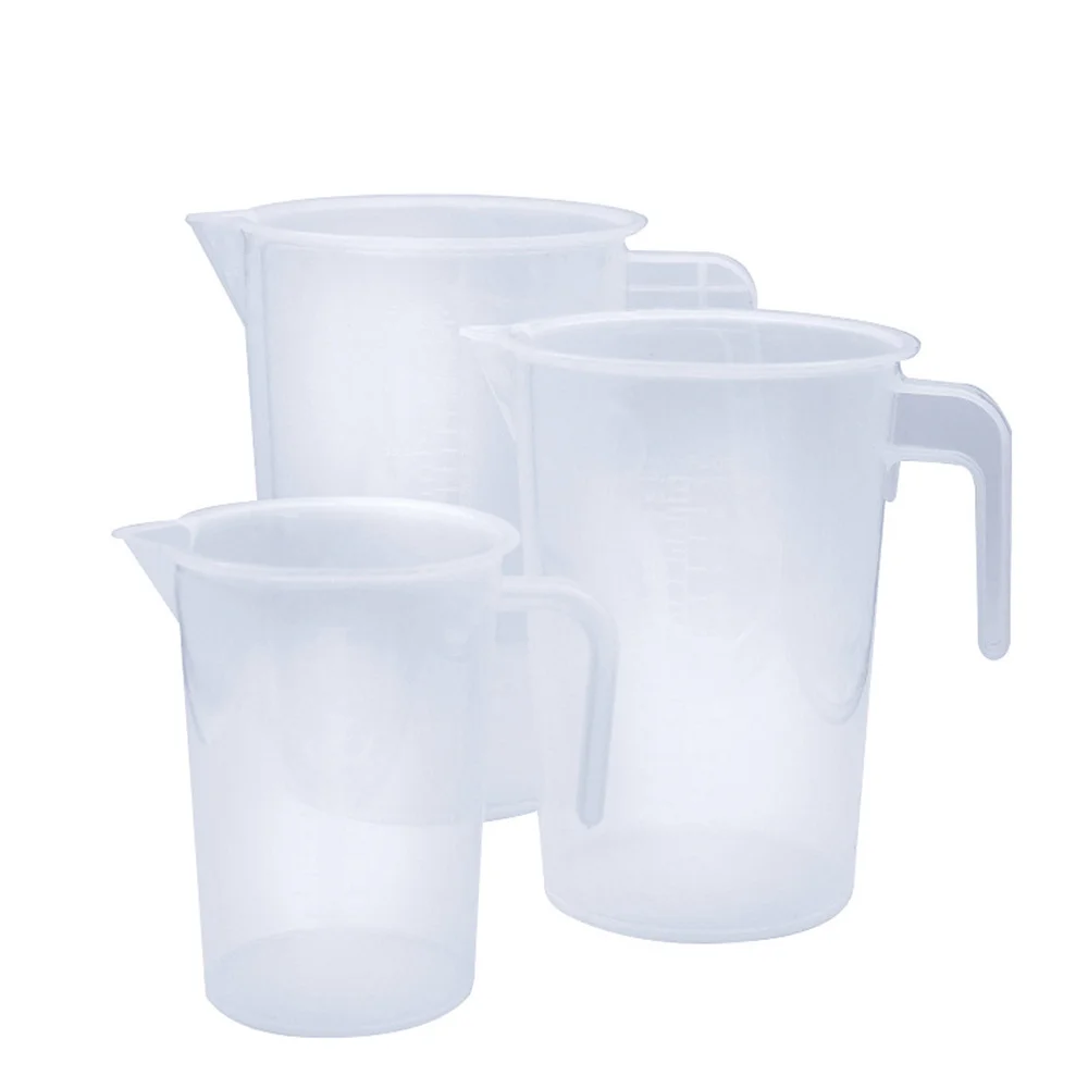 Misurino in plastica da 100 ~ 5000ml trasparente con scala tazze separanti per uso alimentare strumenti per la creazione di gioielli in resina epossidica per torte fai da te