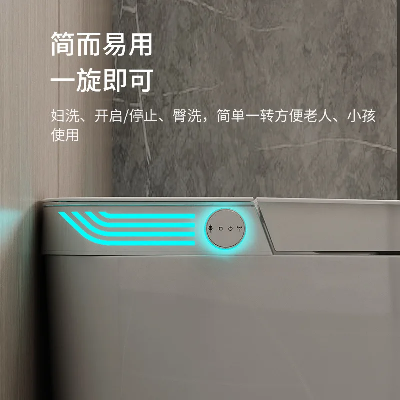 Toilet foam shield, smart flip with water tank, integrated water pressure-free toilet