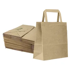 50PCS Party Gift Bags with Handle Jewelry Shopping Bag Christmas Valentine's Day Marriage Gift Colored Paper Bag