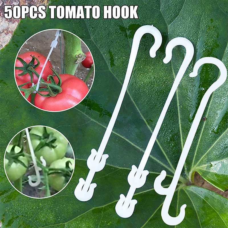 10 Stuks J-Vormig Fruit Cherry Tomaat Oor Haak Tuin Groente Plant Druivensteun Wijnstokken Sluiting Clips Trellis Vaste Gesp Haak